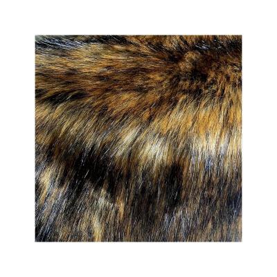 China Toy 100% Polyester Long Hair Faux Fur Customized Faux Fur Brown Color Home Textile Garment Knitted for sale