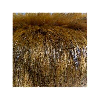 China 2022Newest Toy Product Super Soft Yellow And Black Faux Fur Long Hair Fur Fabric For Coat for sale