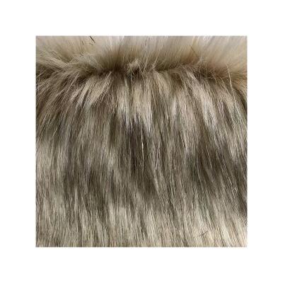 China Toy Best Quality Long Pile Fox Hair Dyed Tip Faux Fur Plush Fabric For Coat Or Home Textile for sale