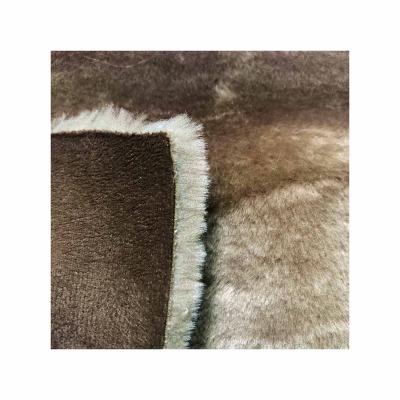 China Super Soft Toy High Quality Classic Check Brown Color Polyester Bonded Tweed Fabric For Coat for sale