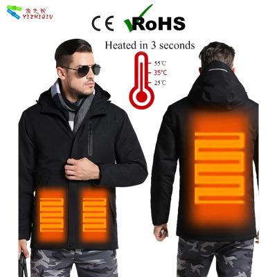 China YIZHIQIU fashion hoodie winter viable outdoor warm anorak thermal usb heated jackets for men for sale