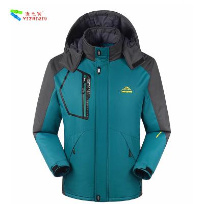 China YIZHIQIU Sustainable Winter Mountaineering Suit Rain Man Outdoor Waterproof Windproof Warm Jacket for sale