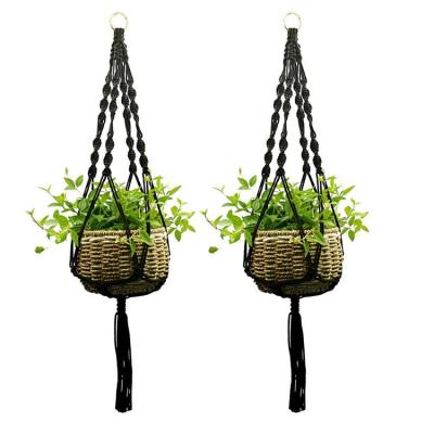 China Factory Wholesale Bohemian Home Decor Macrame Planter Macrame Indoor Outdoor Hanging Hangers for sale