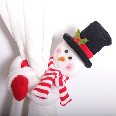 China Modern Home Decorative Snowman Christmas Furniture Barrier Back Curtain Tieback Buckle Tie Back Curtain Tieback for sale