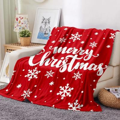 China PORTABLE Cheap Price Winter Sherpa Throw Fleece Blanket 120*150 Christmas Blankets for sale