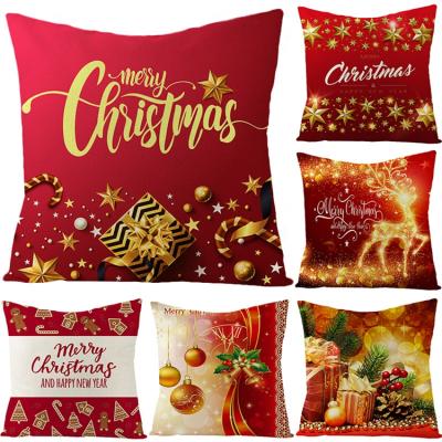 China Bindi Protector Christmas Cushion Decorative Canvas Cover Housse De Cousins ​​Pillow Anti-bacteria for sale