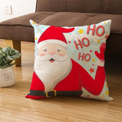 China Bindi Anti-Bacteria Customized Christmas Jute Hemp Cushion Cover Pillow Sling Case for sale