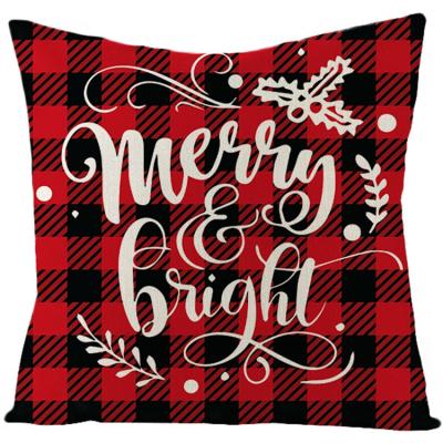 China Printed Anti-bacteria Bidni Makers 45*45 Pillow Case Christmas Cushion Canvas Cover for sale