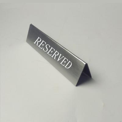 China Restaurant Table Top Sign Stands Acrylic Reserved Sign Table Sign Reserved Sign For Restaurant for sale