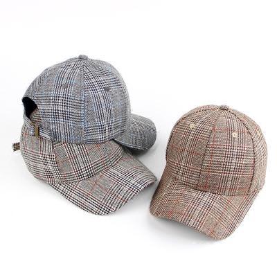 China COMMON Plaid Houndstooth Baseball Cap Hat for sale