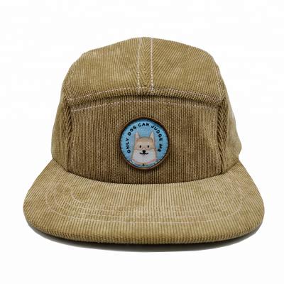 China 5 panel corduroy brim snapback custom high quality empty high quality flat caps wholesale for sale