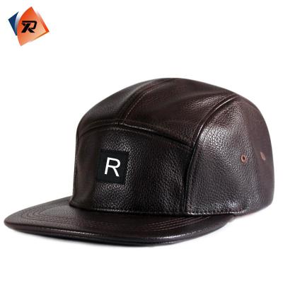 China High Quality Five Panel COMMON Bill Mens Leather Hats Flat Caps On Sale for sale