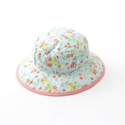 China Kids Floral UV Hat Summer Image Sun Visor Bucket Hat And Cap for sale