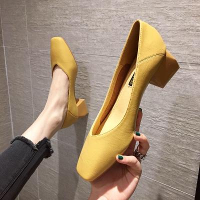 中国 Women's high heel shoes profession grace block heel permutation chunky ladies of the new design office formal parliament deodorization fat block heel 販売のため