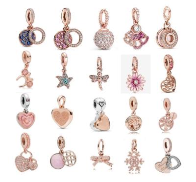 China Thailand Original CLASSIC S925 Sterling Silver Pandoraer Rose Gold Wholesale Charm Female Pendant for sale