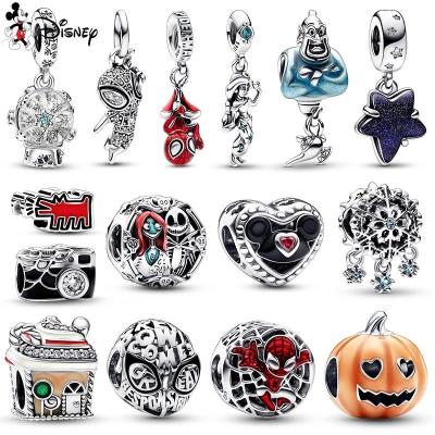 China 2022 New 925 Sterling Silver Pandorar Marvel Comics Spider-Man CLASSIC Halloween Christmas Pendant Gift for sale