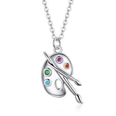 China SCN457 Trendy Vintage Necklace Trendy Jewelry 925 Sterling Silver Artistic Life Cubic Zirocnnia Necklace for sale