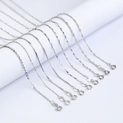 China CLASSIC Customization Wholesale Necklace Set Italy 925 Link Chain Sterling Silver Box /Snake Sweater Chains For Women Jewelry for sale