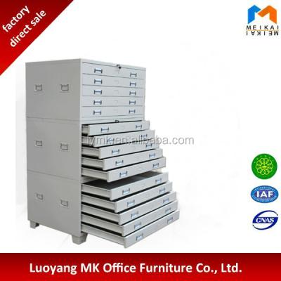 China Firmness Card White Cabinet Storage Cabinet A0 A1 Steel Drawing Cabinet for sale