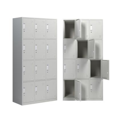 China Modern Attractive 12 Door Lockers Steel Staff Lockers School Lockers / Student Metal Cabinet for sale