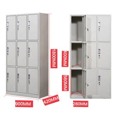 China Modern Attractive Steel Cabinet 9 Doors Luoyang Mingxiu Steel Locker / Cabinet Steel Locker for sale