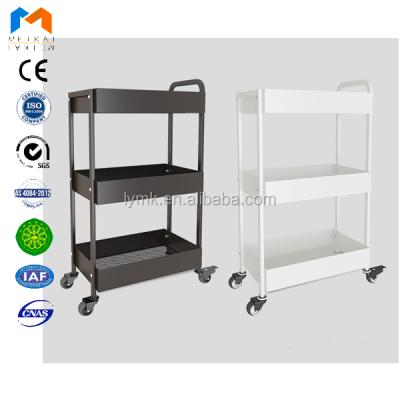 China Living Room 3 Tier Kitchen Trolley Best Selling Hand Trolley With 4 Wheels Folding Luggage Trolley for sale