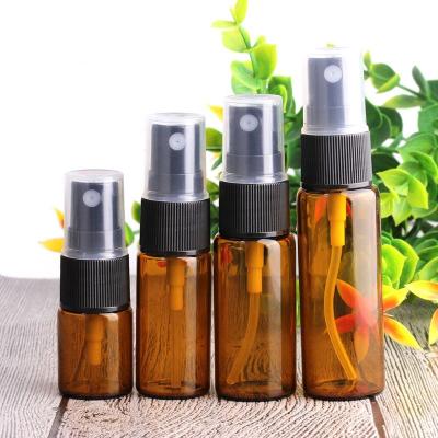 China Personal Care 5ml 10ml 15ml 20ml Amber Glass Spray Bottle 1/3 Ounce Refillable Perfume Atomizer 10cc Scent Spray Bottles for sale