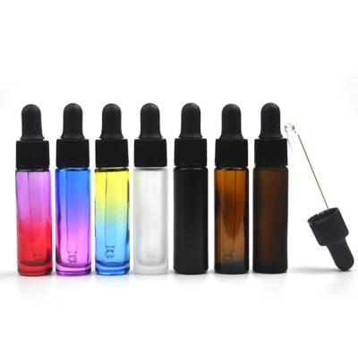 China Wholesale Personal Care 17 Colors Essential Oil 10ml Dropper Bottle Serum Glass Bottle for sale