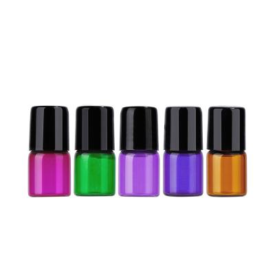 China Mini 1ml 2ml 3ml Personal Care Glass Roll On Bottle Essential Oils Bottles Aromatherapy Perfumes Metal Rollerball Bottles for sale