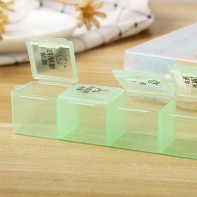 China Pill Box Box Compartments Large Plastic Weekly Pill Box 7 Day Portable Organizer Storage Pill Travel Pill Cases for sale