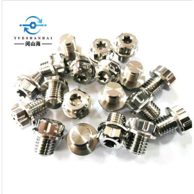 China HEX Hot Sale Customized Tc4 Hexagon Socket Screw Titanium Alloy Taper Head Screw for sale