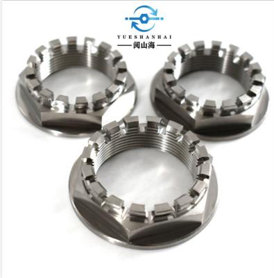 China Skillful Manufacturer TA1 Gr 5 Titanium Alloy Flange Nuts For Bicycle Motorcycle for sale