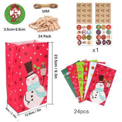 China Cheap Stocked Disposable Low Cost Christmas Brown Paper Maker Kraft Bag For Gift Food Packaging for sale