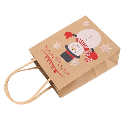 China Biodegradable Wholesale Custom Wrapping Paper Gift Candy Wrapping Christmas Paper Gift Bags With Twisted Handle for sale