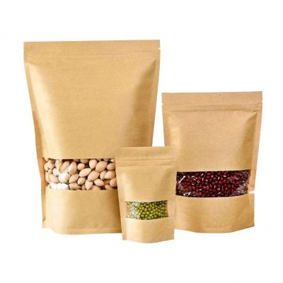 China Wholesale Recyclable Top Seal Packaging Paper Ziplock Pouch Eco - Friendly Food Packaging Bags With Zipper For Shops for sale