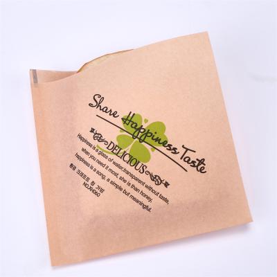 China OEM Greaseproof Service Custom Printed Burger Bread Donuts Leakproof White Paper Food Bags With Your Own Logo for sale