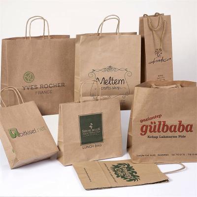 China Factory Made Custom Packaging Disposable China Product Kraft Paper Thank You Paper Bags And Boxes With Handle for sale