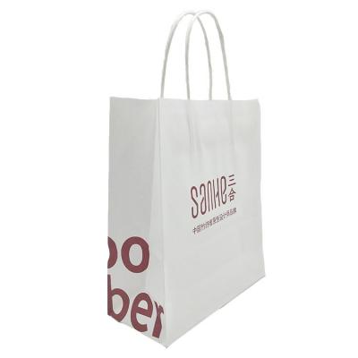 China Recyclable Premium Paper Bag Rope Handle Craft Paper Bags With Handle Kraft Paper Bags With Handles Bulk for sale