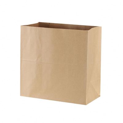 China Dongguan Recyclable Custom Tote Bread Baking Recycle Kraft Printing Paper Bags With Ribbon Handle for sale