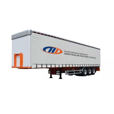 China Low Truck Trailer Price Can Be Customized Curtain Side Cargo Van Semi Trailer for sale