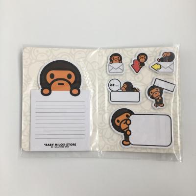 China Self Adhesive 100% Recycled Paper Custom Shaped Cute Sticky Note Customize Logo Printed Notepad for sale