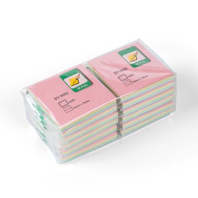 China 100 Inch 3x3 Sheets Promotional Sticky Notepads Office Self Adhesive Sticky Notes Memo Pads for sale