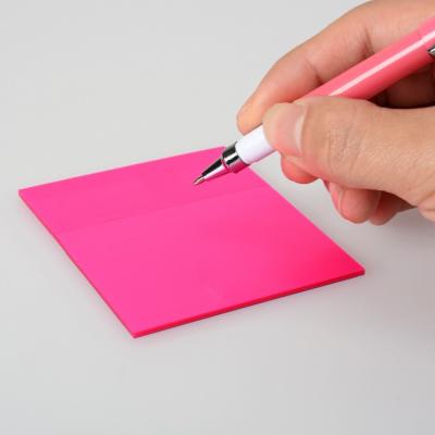 China Beautiful Color Page Maker Self-adhesive Transparent PET Sticky Note Erasable Sticky Note for sale