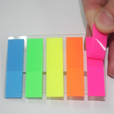 China Self Adhesive Book Page Marker Note Reminder Adhesive Plastic Sticky Note Pad for sale