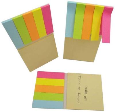 China Promotional popular pet adhesive notepad page self-adhesive colorful sticky fluorescent sheet paper notepad for sale