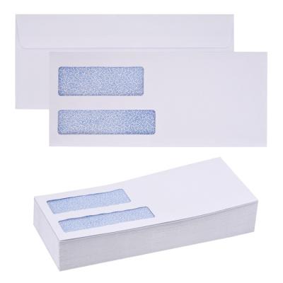 China Hot Selling Two Window #10 Self Seal Double Window Envelopes Paper Envelopes for sale