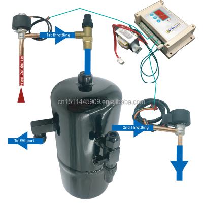 China Refrigeration Parts 10HP Flash Evaporator Kits make the refrigerant pipeline design become simple and reduce the risk of leakage and manufacturing cost for sale