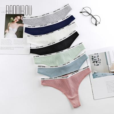 China Antibacterial Cotton Thongs For Woman Soft Breathable Female Panties S-XL 7 Colors for sale