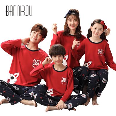 China Spring Sleepwear Set Christmas Family QUICK DRY Pajamas Sets 100% Cotton Pajamas For Kid Man Woman for sale