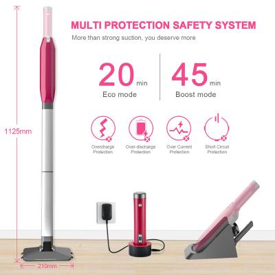 China Newest Car NIDEC BLDC Motor Slim Design 3 in 1 Stick Cordless Vacuum Cleaner with LED Torch SOS Flashlight for sale